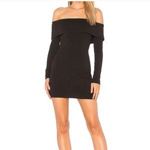 Privacy Please Off-Shoulder Black Bodycon Dress
